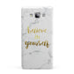 Believe In Yourself Gold Marble Samsung Galaxy A7 2015 Case