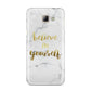 Believe In Yourself Gold Marble Samsung Galaxy A8 2016 Case