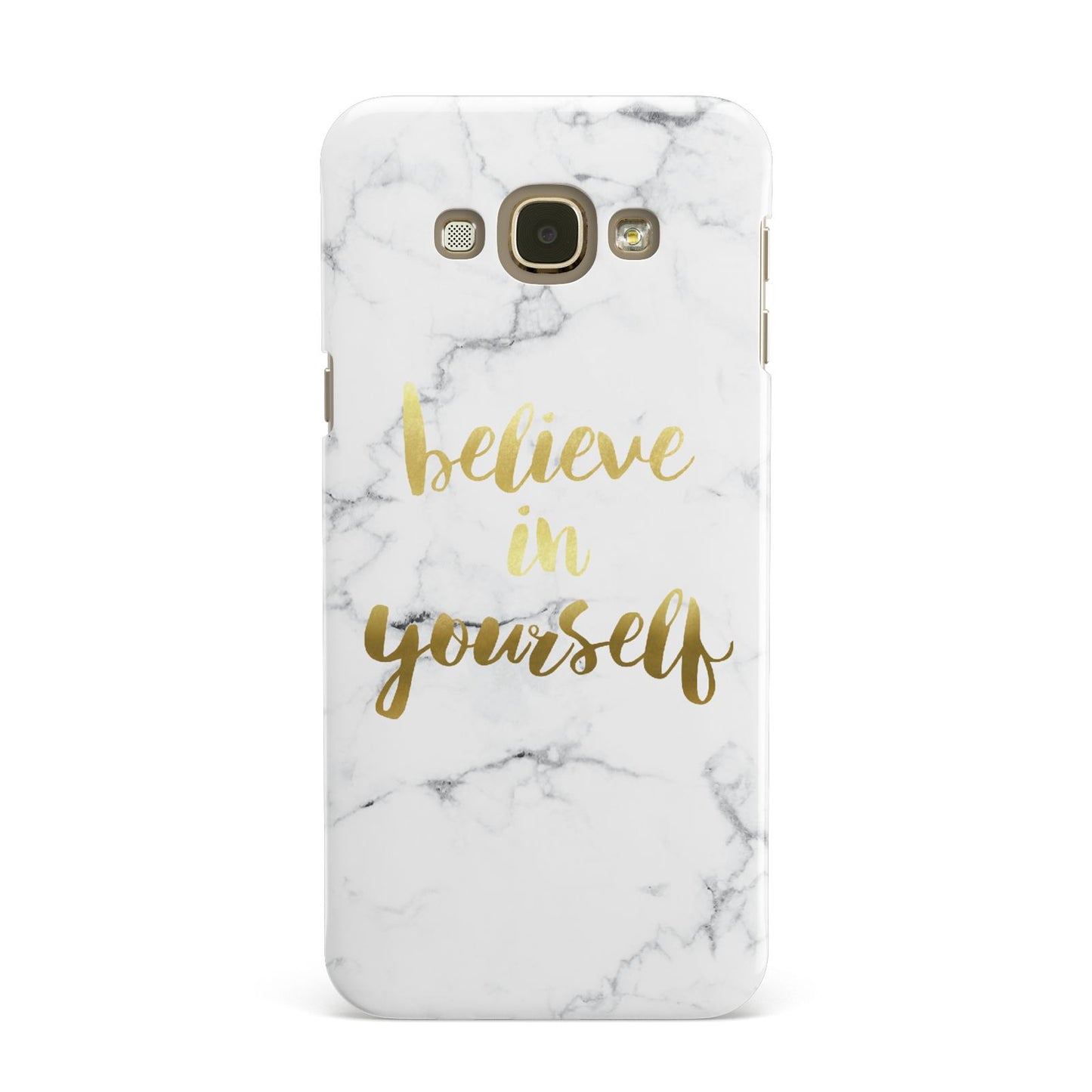 Believe In Yourself Gold Marble Samsung Galaxy A8 Case