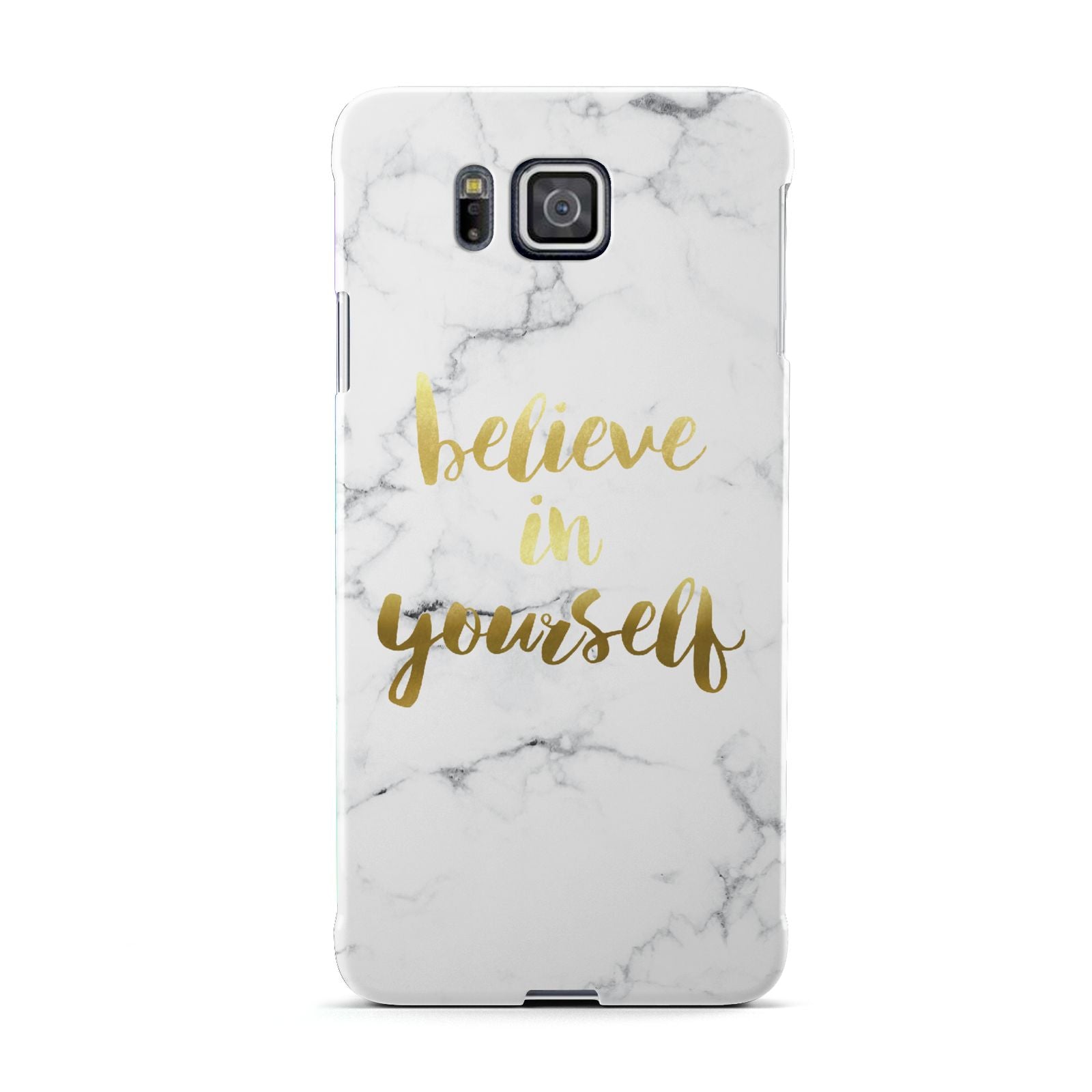 Believe In Yourself Gold Marble Samsung Galaxy Alpha Case