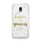 Believe In Yourself Gold Marble Samsung Galaxy J3 2017 Case