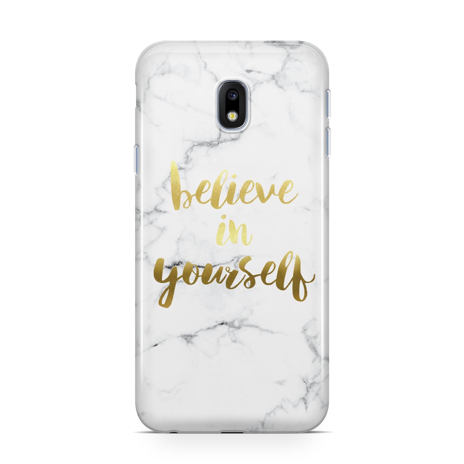 Believe In Yourself Gold Marble Samsung Galaxy J3 2017 Case