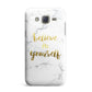 Believe In Yourself Gold Marble Samsung Galaxy J7 Case