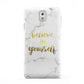 Believe In Yourself Gold Marble Samsung Galaxy Note 3 Case