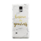 Believe In Yourself Gold Marble Samsung Galaxy Note 4 Case