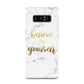 Believe In Yourself Gold Marble Samsung Galaxy Note 8 Case