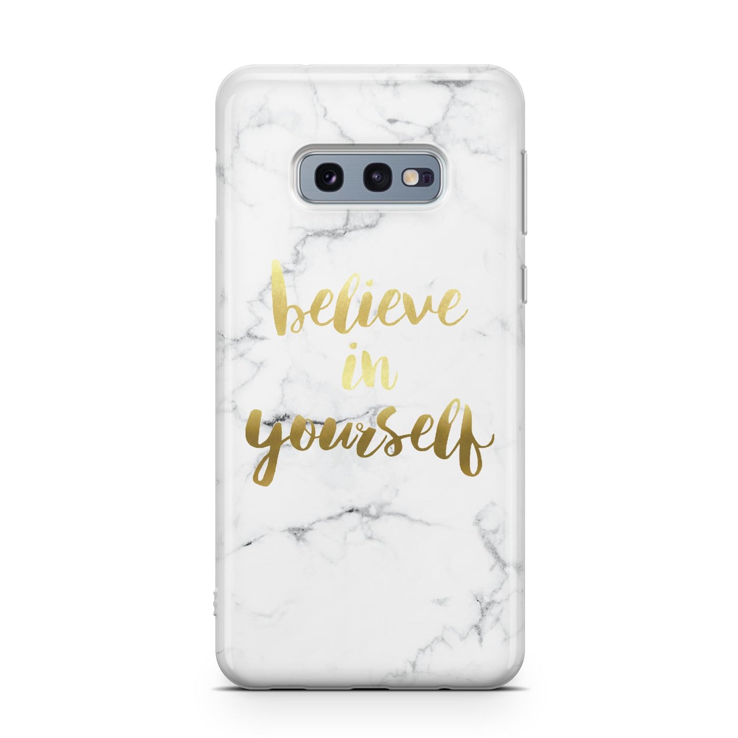 Believe In Yourself Gold Marble Samsung Galaxy S10E Case