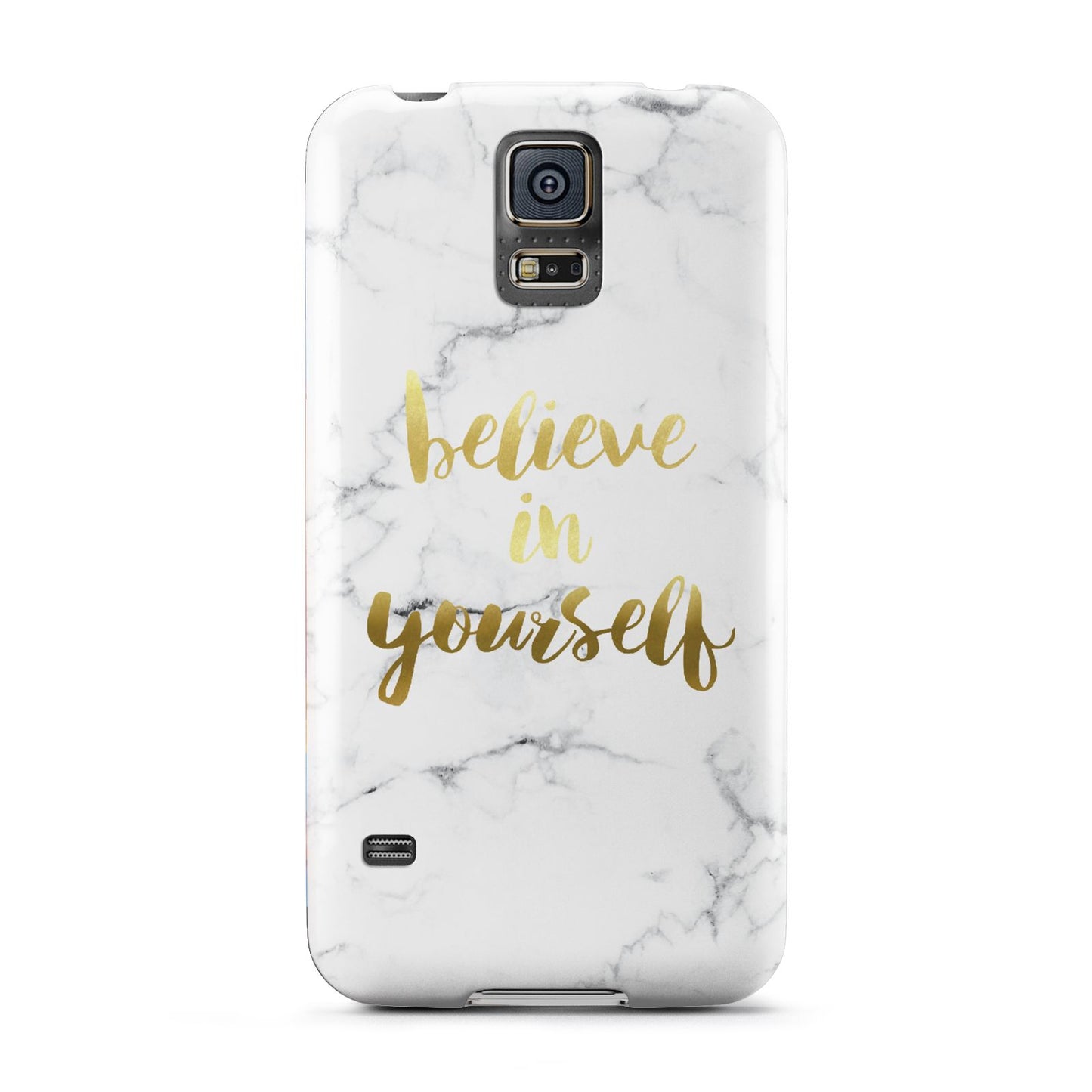 Believe In Yourself Gold Marble Samsung Galaxy S5 Case