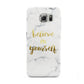 Believe In Yourself Gold Marble Samsung Galaxy S6 Case
