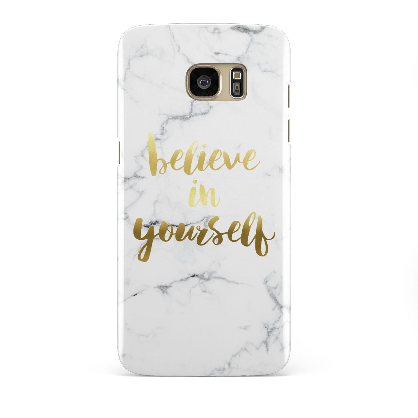 Believe In Yourself Gold Marble Samsung Galaxy S7 Edge Case