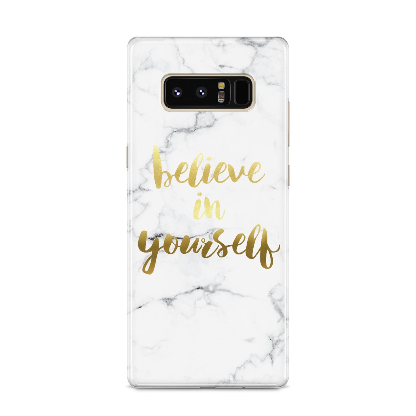 Believe In Yourself Gold Marble Samsung Galaxy S8 Case