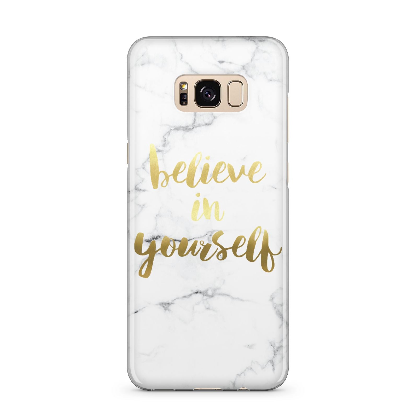 Believe In Yourself Gold Marble Samsung Galaxy S8 Plus Case