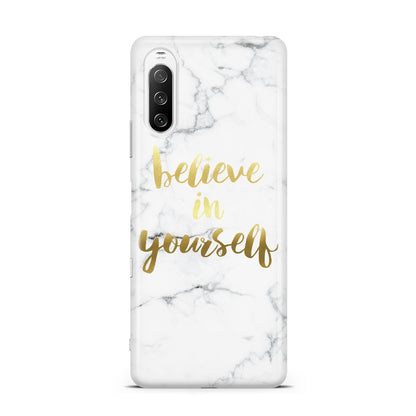 Believe In Yourself Gold Marble Sony Xperia 10 III Case