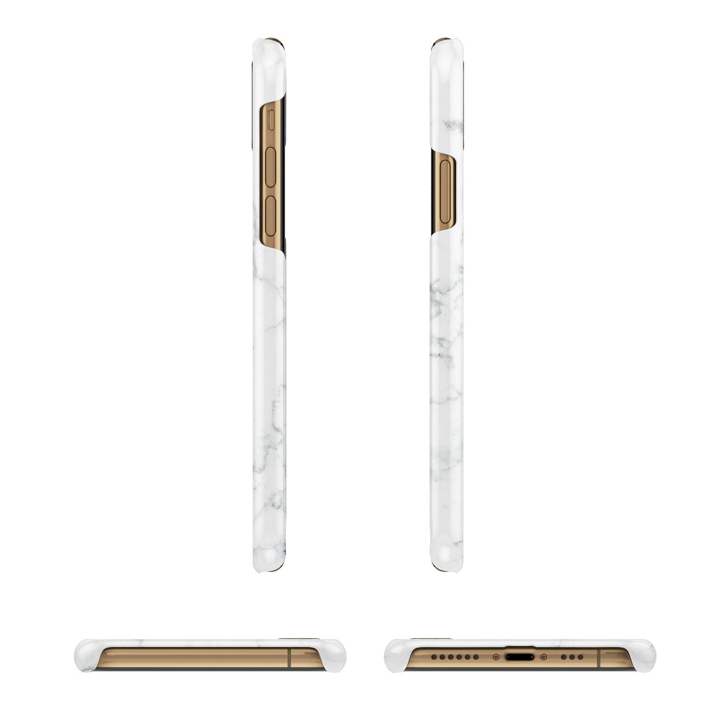 Believe In Yourself Gold Marble iPhone 11 3D Snap Case Angle Images