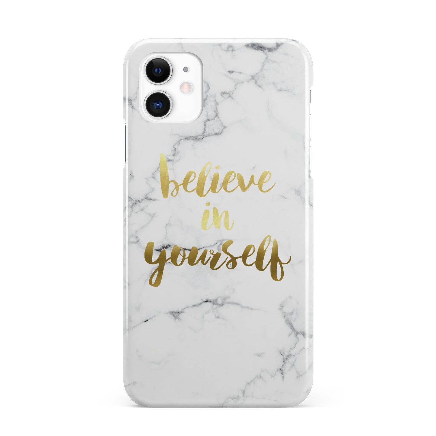 Believe In Yourself Gold Marble iPhone 11 3D Snap Case