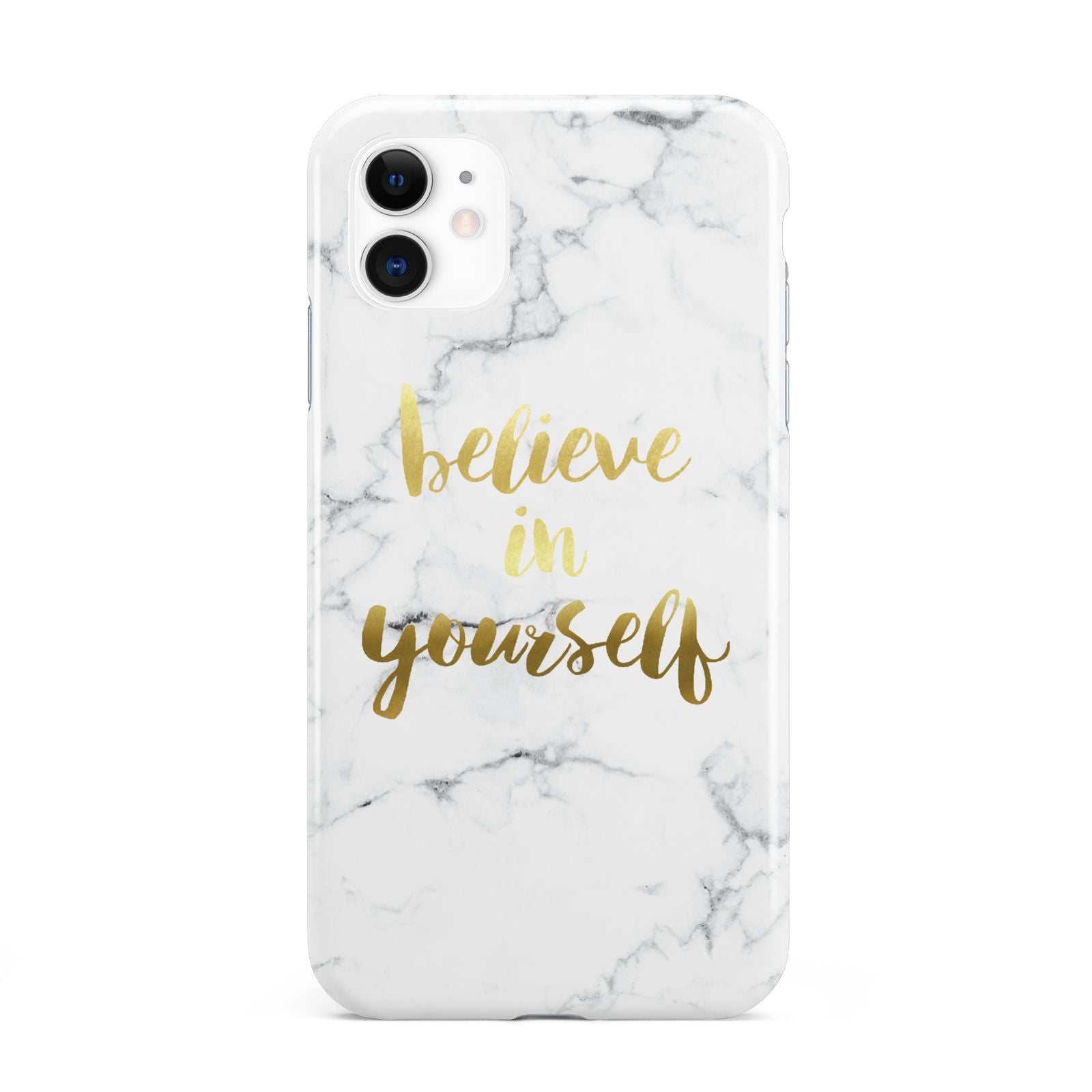Believe In Yourself Gold Marble iPhone 11 3D Tough Case