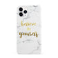Believe In Yourself Gold Marble iPhone 11 Pro 3D Snap Case
