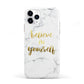 Believe In Yourself Gold Marble iPhone 11 Pro 3D Tough Case