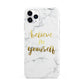 Believe In Yourself Gold Marble iPhone 11 Pro Max 3D Tough Case
