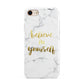 Believe In Yourself Gold Marble iPhone 8 3D Tough Case on Gold Phone