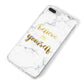 Believe In Yourself Gold Marble iPhone 8 Plus Bumper Case on Silver iPhone Alternative Image