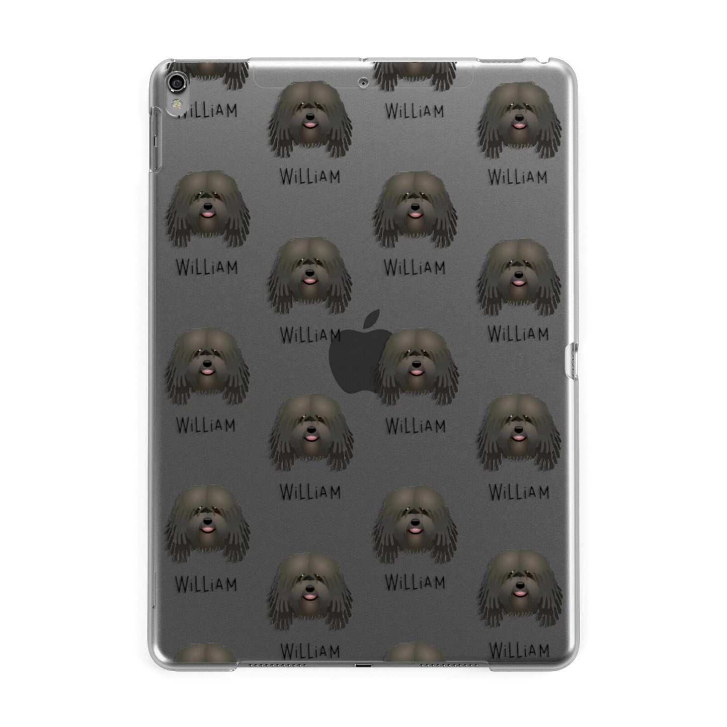 Bergamasco Icon with Name Apple iPad Grey Case