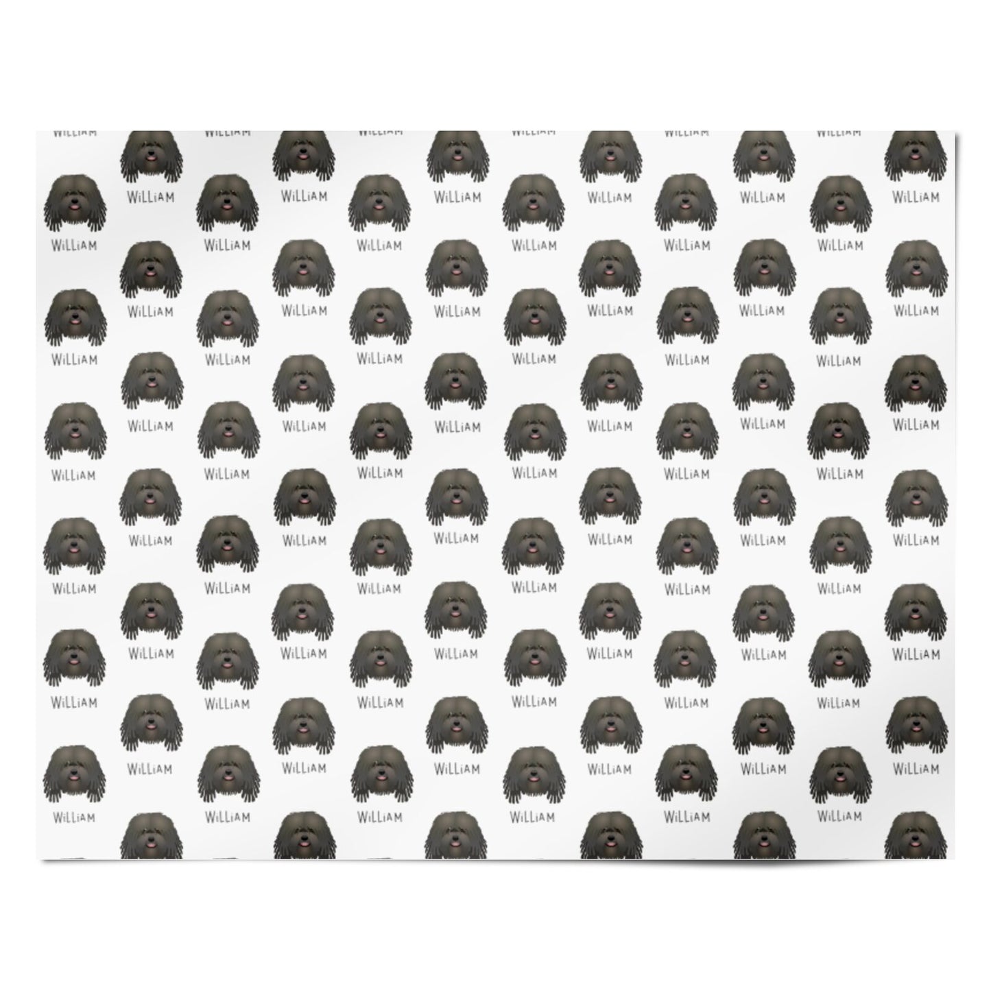 Bergamasco Icon with Name Personalised Wrapping Paper Alternative