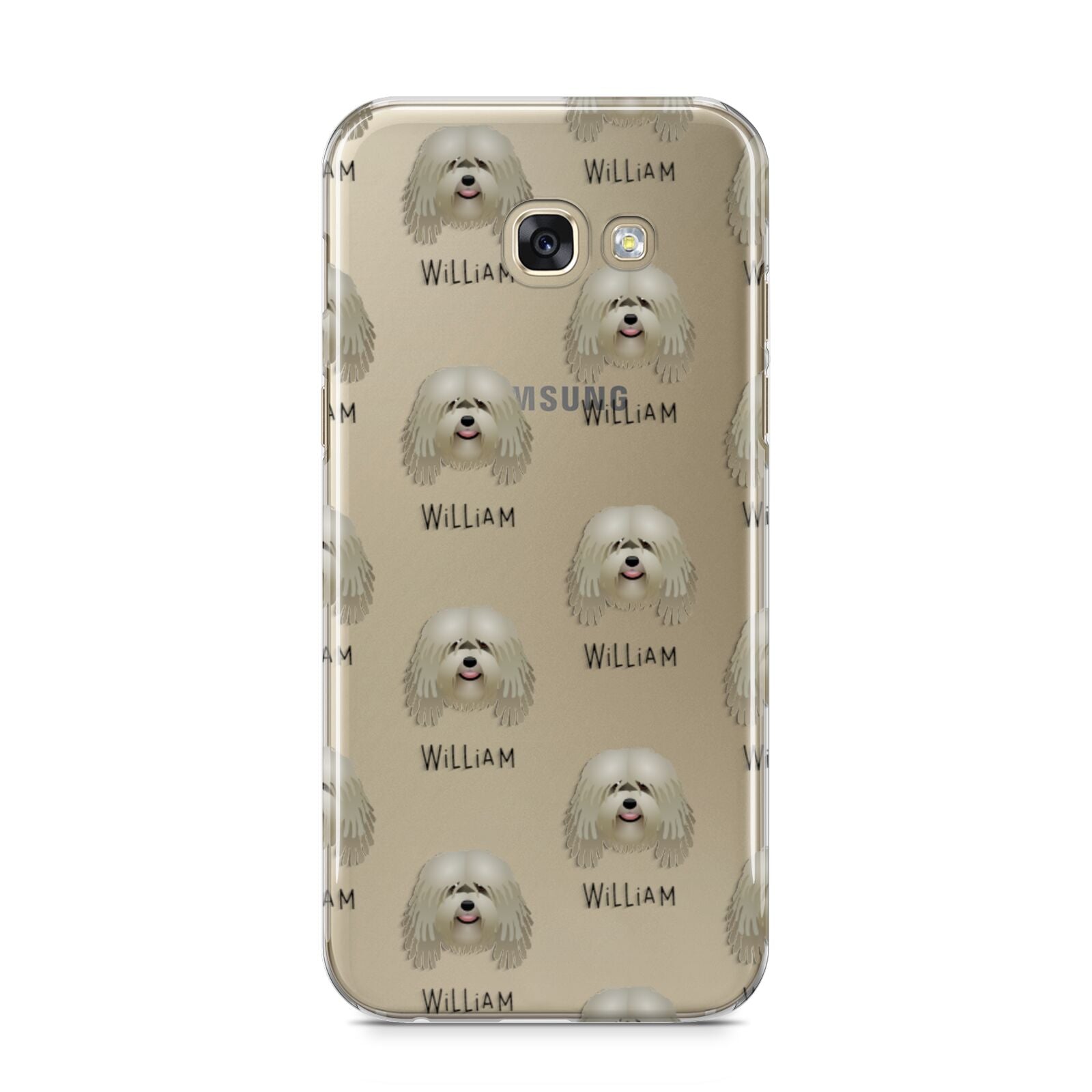 Bergamasco Icon with Name Samsung Galaxy A5 2017 Case on gold phone