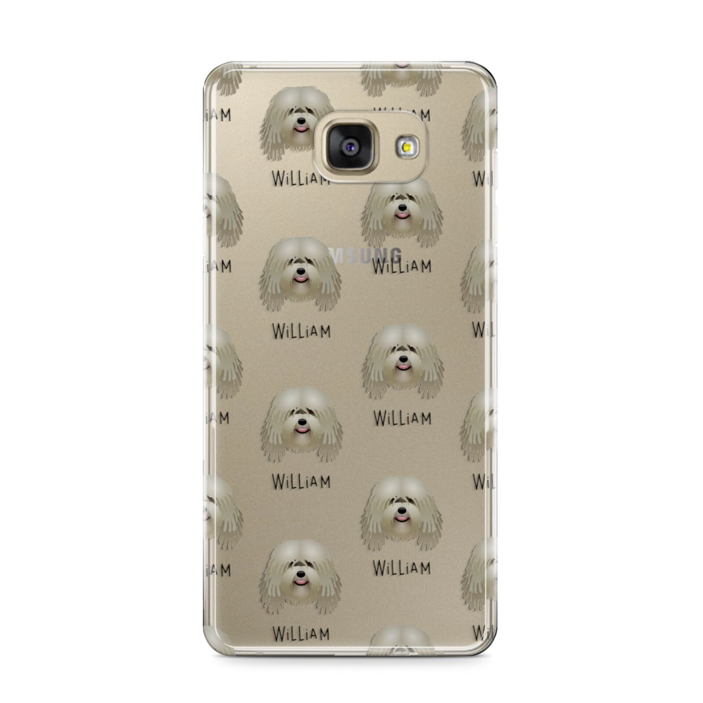 Bergamasco Icon with Name Samsung Galaxy A9 2016 Case on gold phone