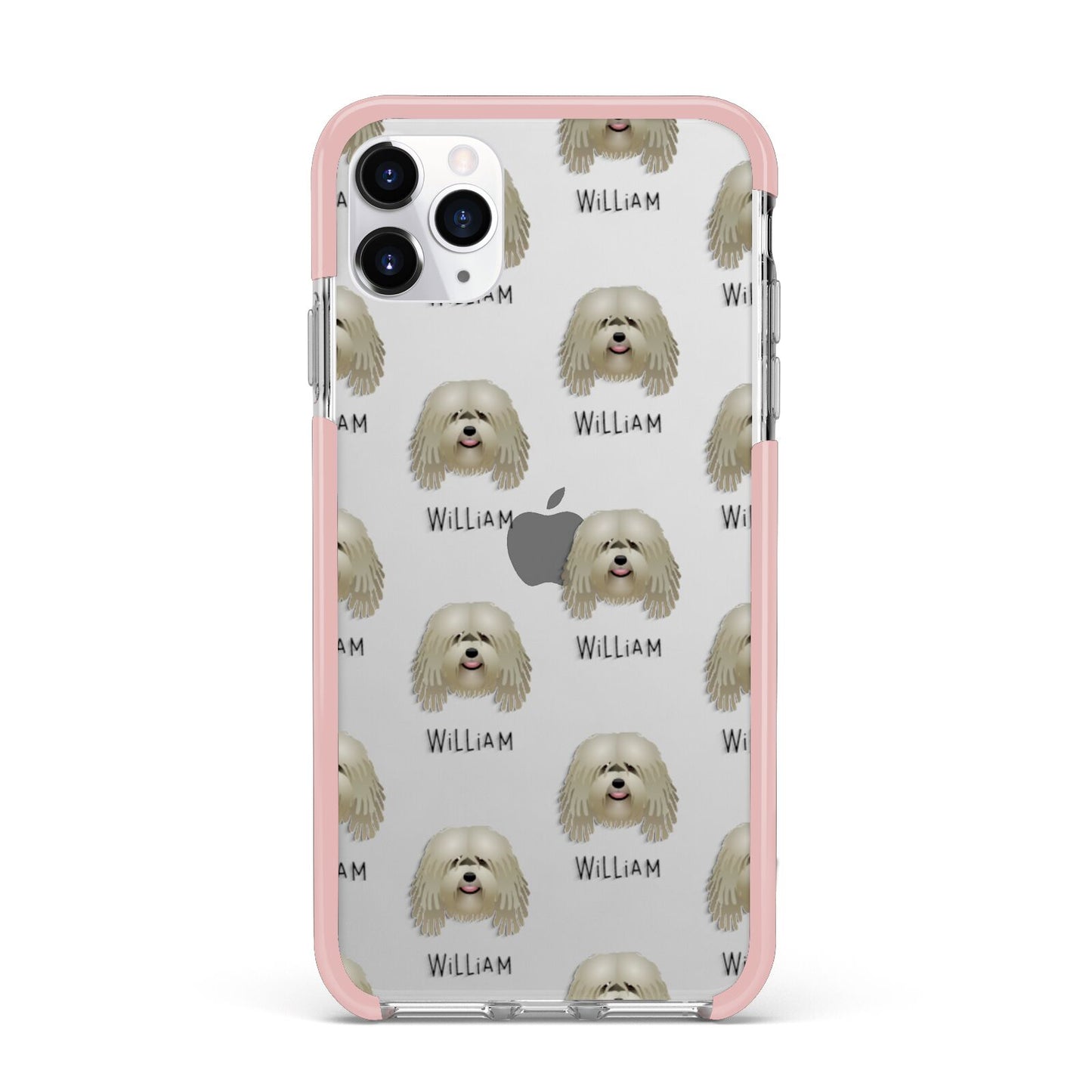 Bergamasco Icon with Name iPhone 11 Pro Max Impact Pink Edge Case