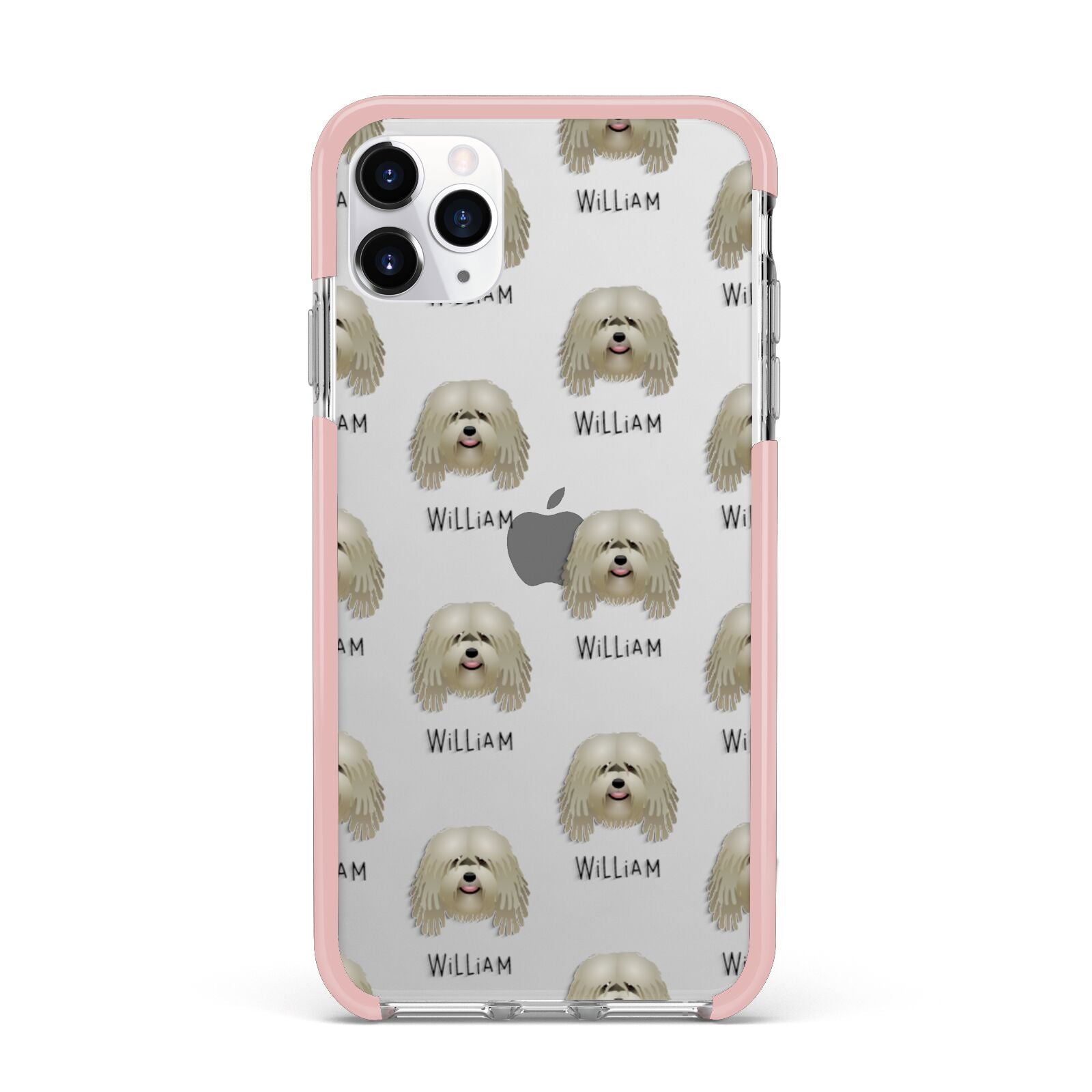 Bergamasco Icon with Name iPhone 11 Pro Max Impact Pink Edge Case