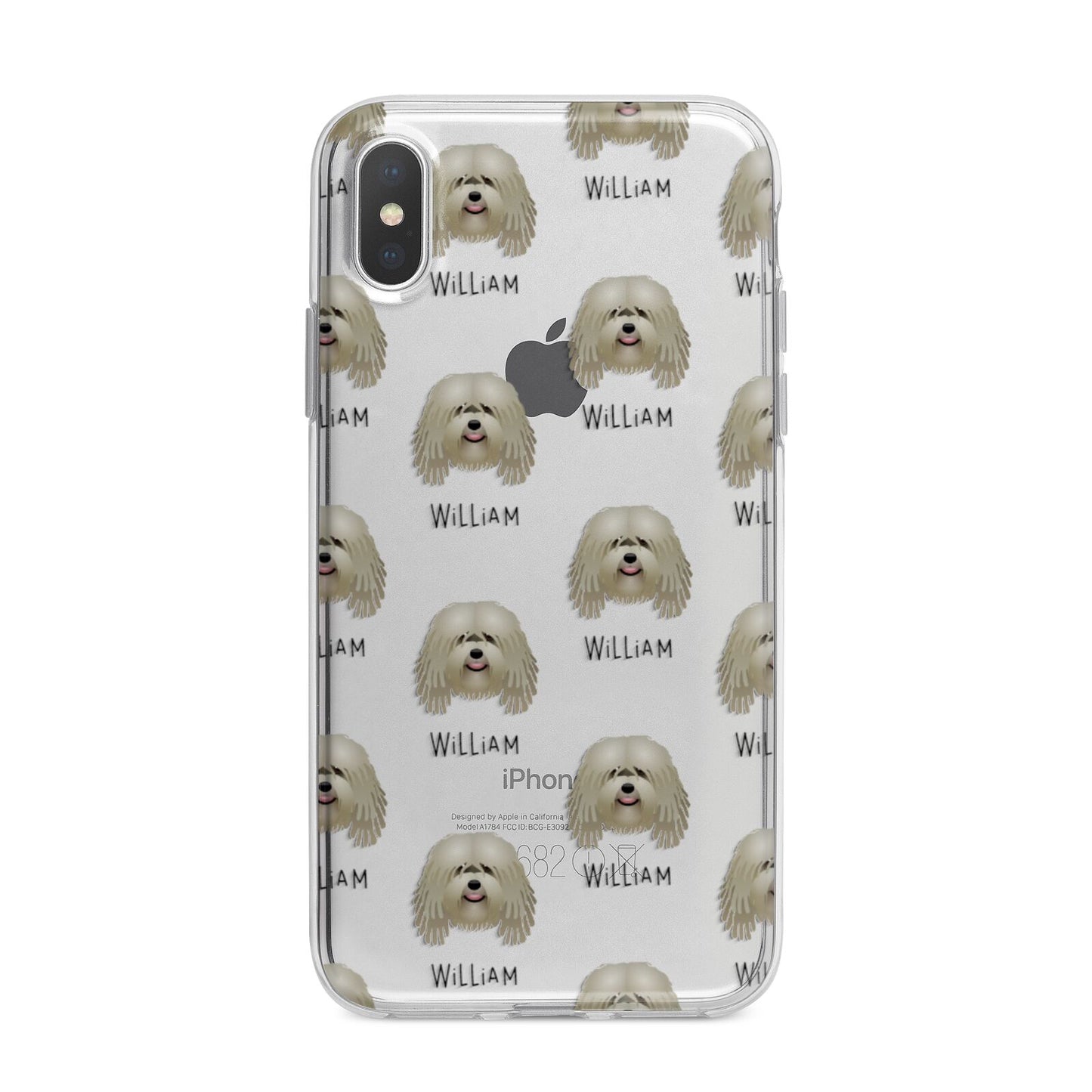 Bergamasco Icon with Name iPhone X Bumper Case on Silver iPhone Alternative Image 1