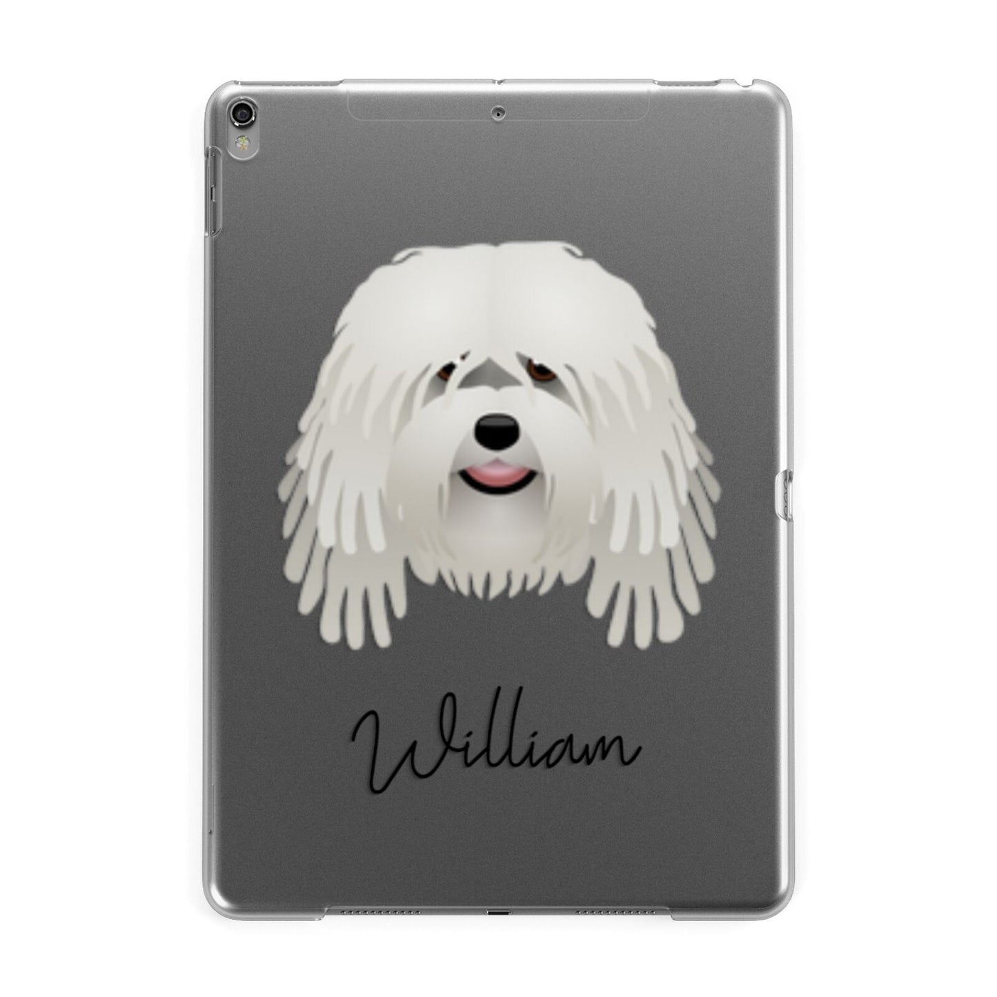 Bergamasco Personalised Apple iPad Grey Case