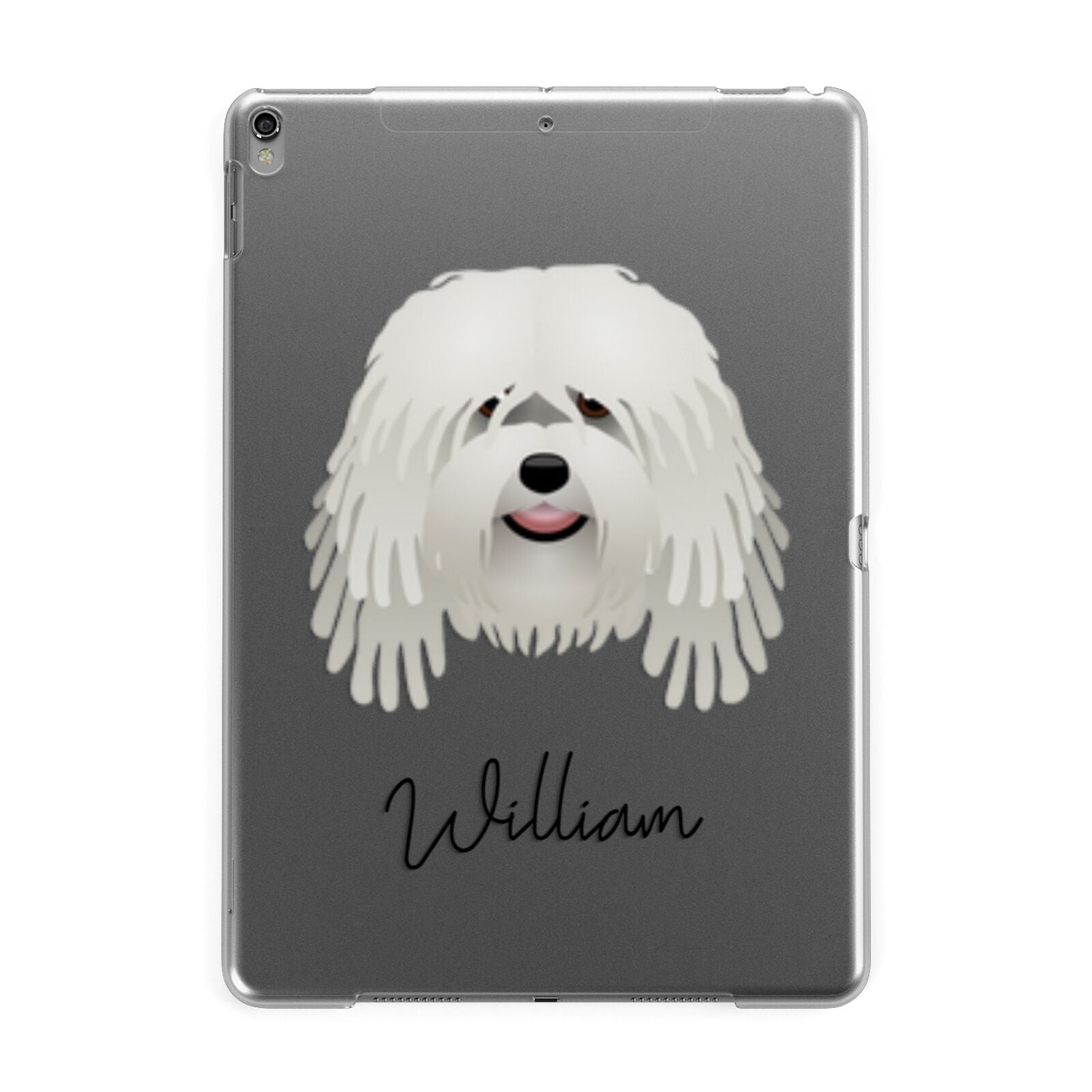 Bergamasco Personalised Apple iPad Grey Case