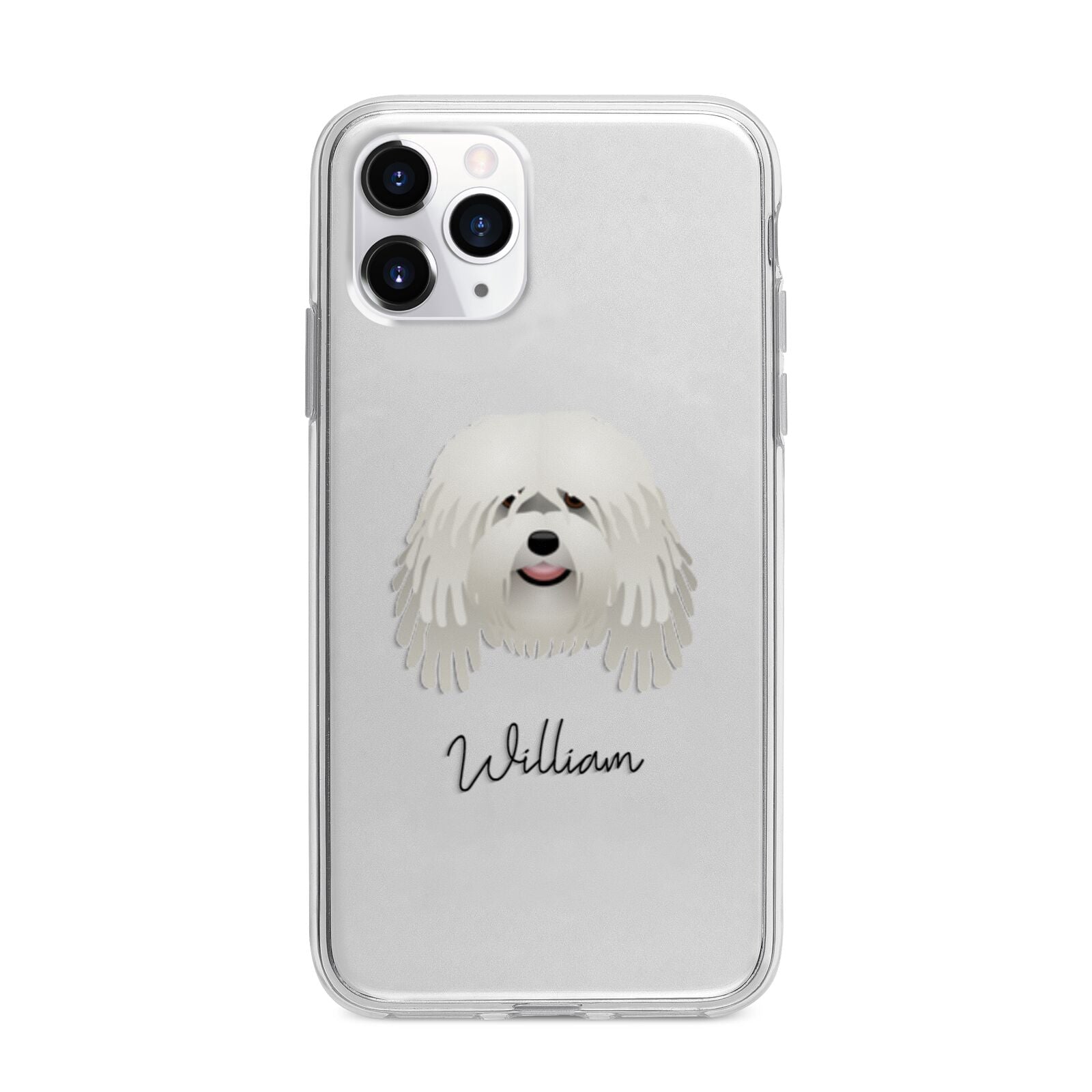 Bergamasco Personalised Apple iPhone 11 Pro Max in Silver with Bumper Case