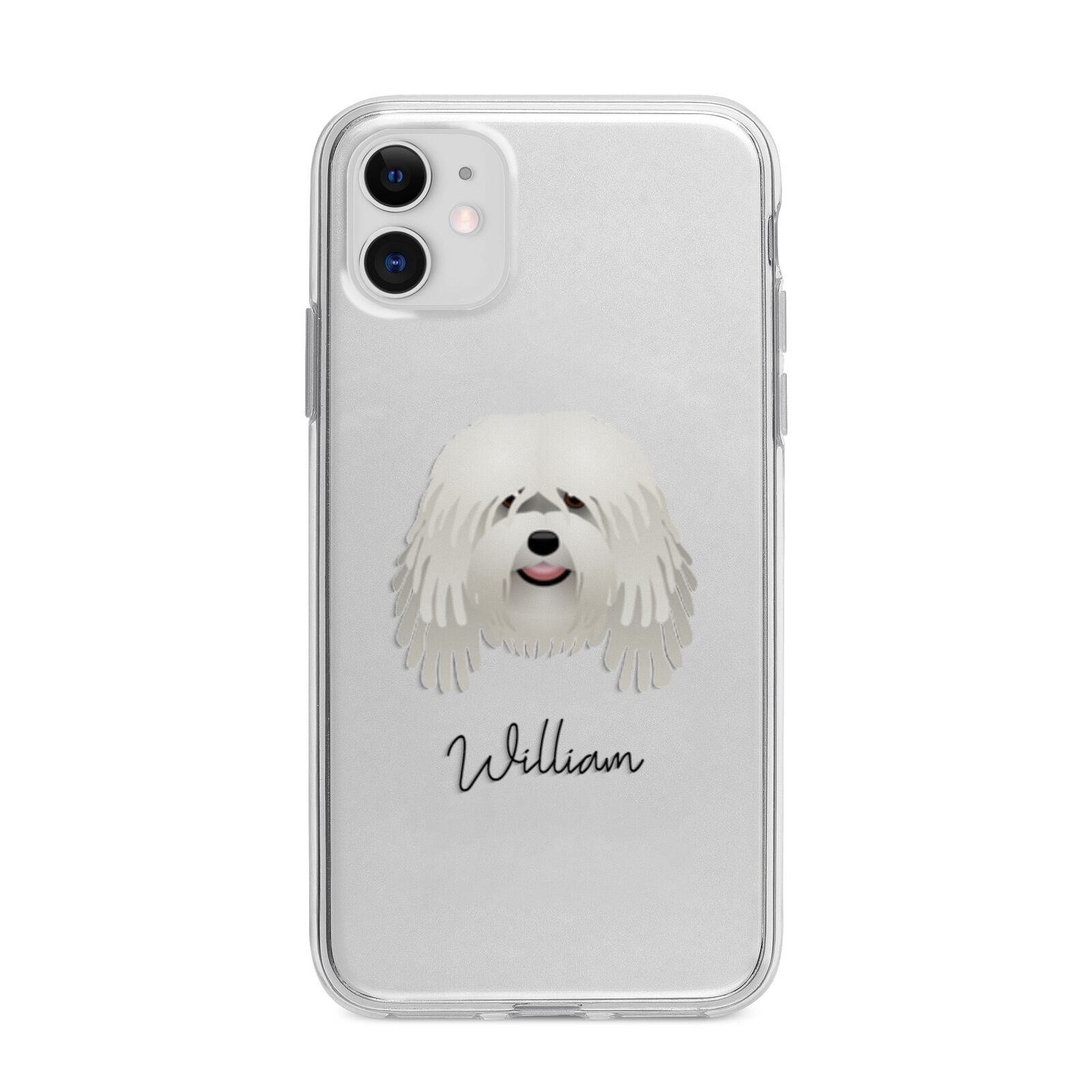 Bergamasco Personalised Apple iPhone 11 in White with Bumper Case