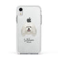 Bergamasco Personalised Apple iPhone XR Impact Case White Edge on Silver Phone