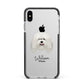 Bergamasco Personalised Apple iPhone Xs Max Impact Case Black Edge on Silver Phone