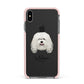 Bergamasco Personalised Apple iPhone Xs Max Impact Case Pink Edge on Black Phone