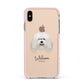 Bergamasco Personalised Apple iPhone Xs Max Impact Case Pink Edge on Gold Phone