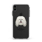 Bergamasco Personalised Apple iPhone Xs Max Impact Case White Edge on Black Phone