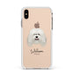 Bergamasco Personalised Apple iPhone Xs Max Impact Case White Edge on Gold Phone