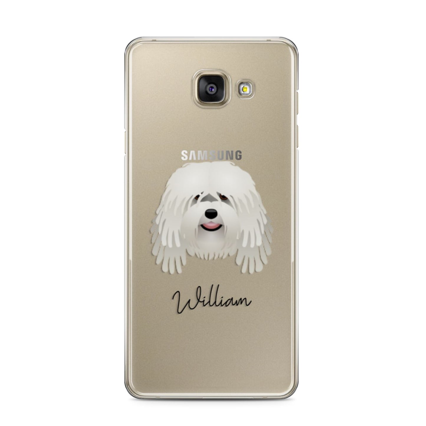 Bergamasco Personalised Samsung Galaxy A3 2016 Case on gold phone