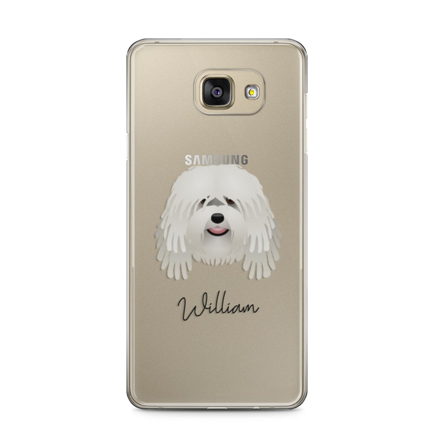 Bergamasco Personalised Samsung Galaxy A5 2016 Case on gold phone