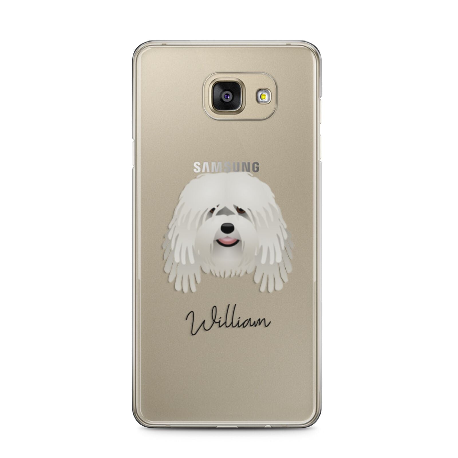Bergamasco Personalised Samsung Galaxy A5 2016 Case on gold phone