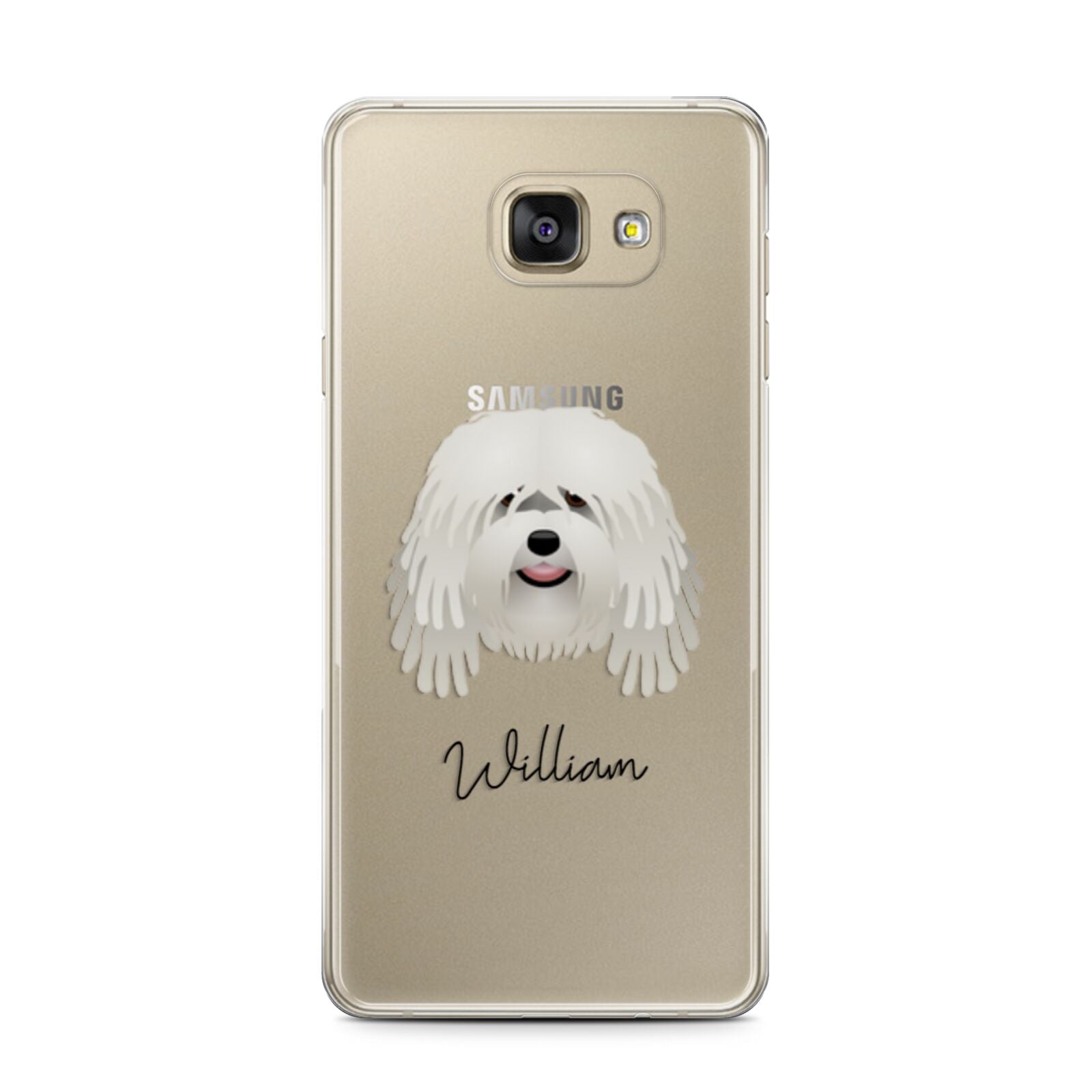 Bergamasco Personalised Samsung Galaxy A7 2016 Case on gold phone