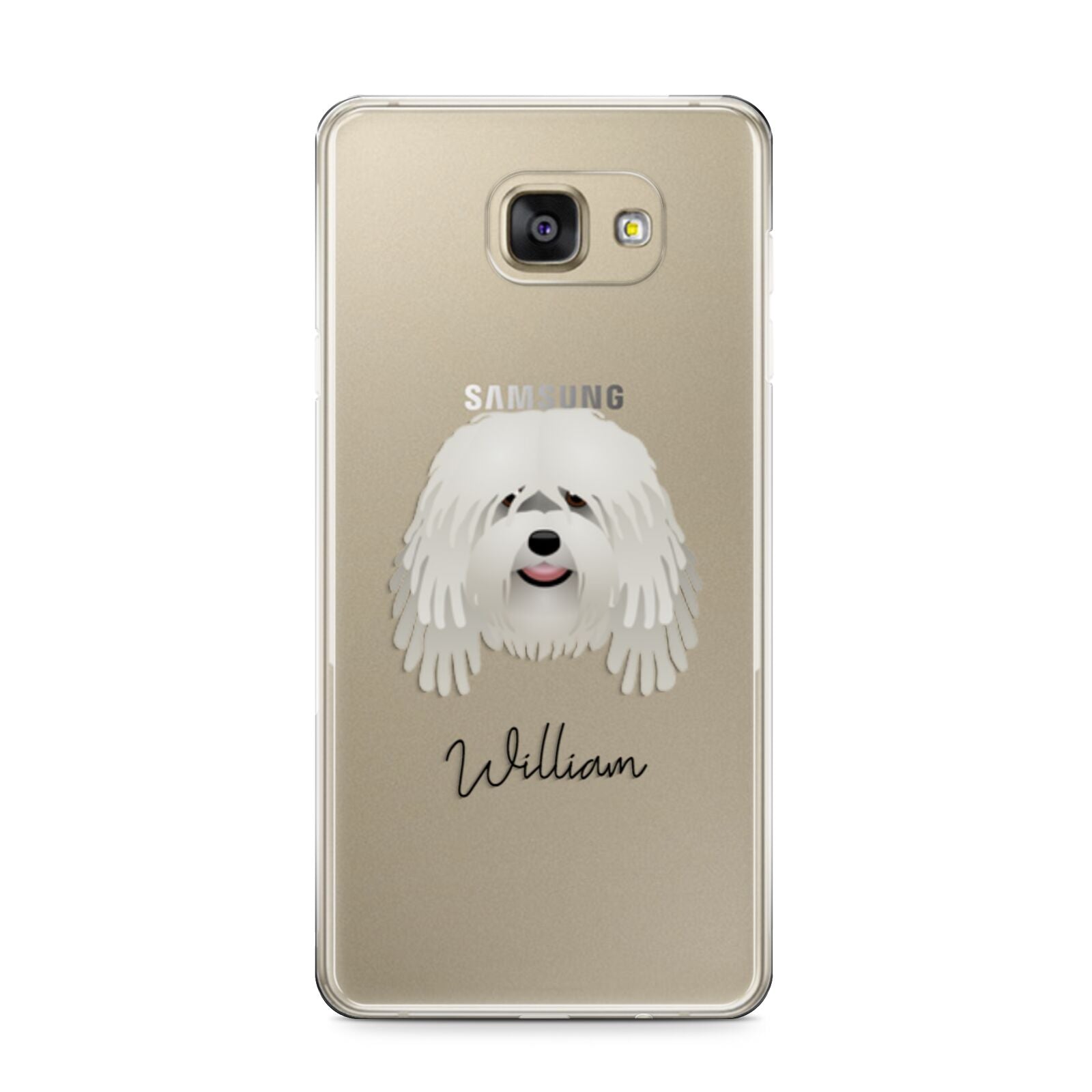 Bergamasco Personalised Samsung Galaxy A9 2016 Case on gold phone