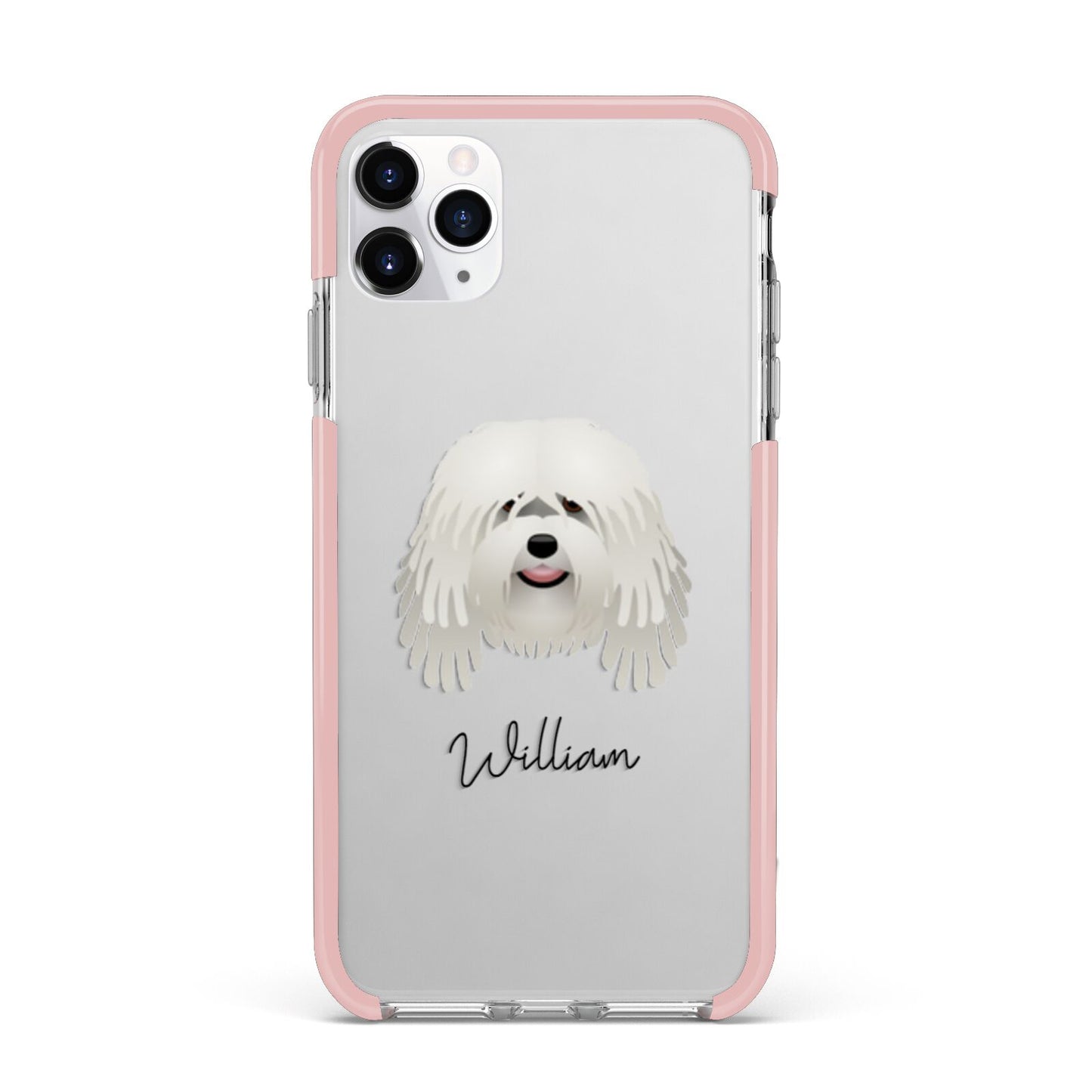 Bergamasco Personalised iPhone 11 Pro Max Impact Pink Edge Case