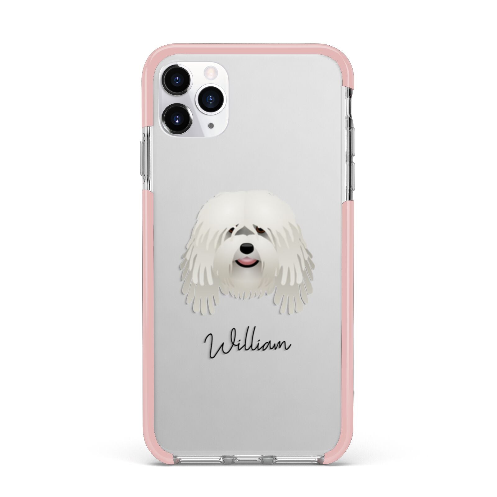 Bergamasco Personalised iPhone 11 Pro Max Impact Pink Edge Case