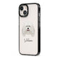 Bergamasco Personalised iPhone 13 Black Impact Case Side Angle on Silver phone
